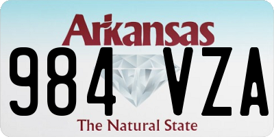 AR license plate 984VZA