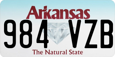 AR license plate 984VZB