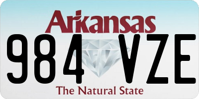 AR license plate 984VZE
