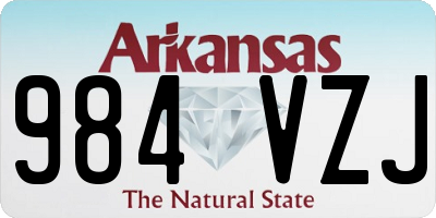 AR license plate 984VZJ