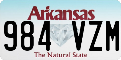 AR license plate 984VZM