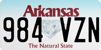 AR license plate 984VZN