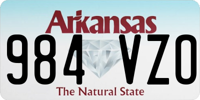 AR license plate 984VZO