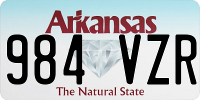 AR license plate 984VZR