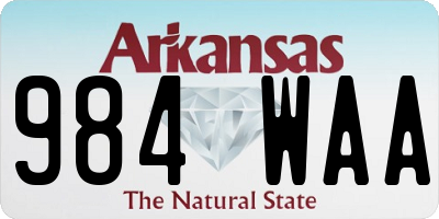 AR license plate 984WAA