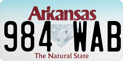 AR license plate 984WAB