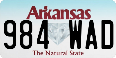 AR license plate 984WAD