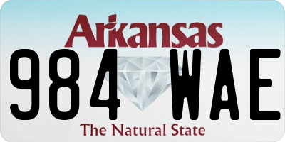 AR license plate 984WAE