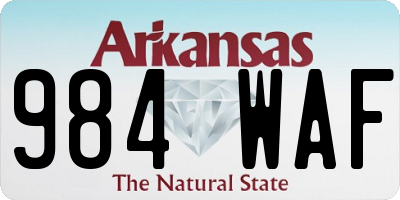 AR license plate 984WAF