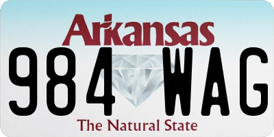AR license plate 984WAG