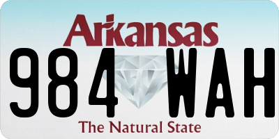AR license plate 984WAH