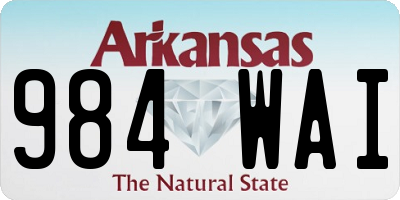 AR license plate 984WAI