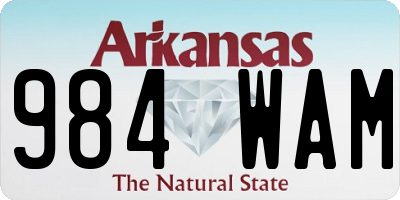AR license plate 984WAM