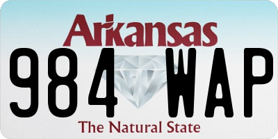 AR license plate 984WAP