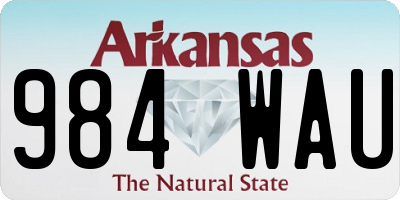 AR license plate 984WAU