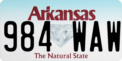 AR license plate 984WAW