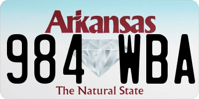 AR license plate 984WBA