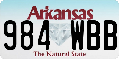 AR license plate 984WBB