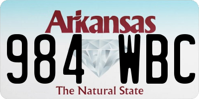 AR license plate 984WBC