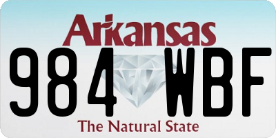 AR license plate 984WBF
