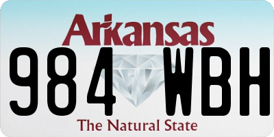AR license plate 984WBH