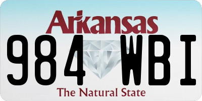 AR license plate 984WBI