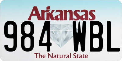 AR license plate 984WBL
