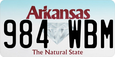 AR license plate 984WBM