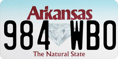 AR license plate 984WBO
