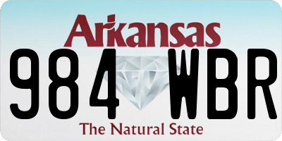 AR license plate 984WBR