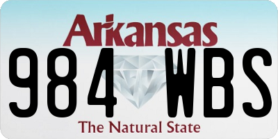 AR license plate 984WBS