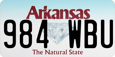 AR license plate 984WBU