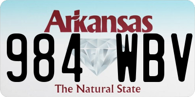 AR license plate 984WBV