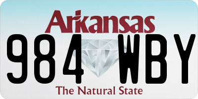 AR license plate 984WBY