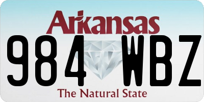 AR license plate 984WBZ