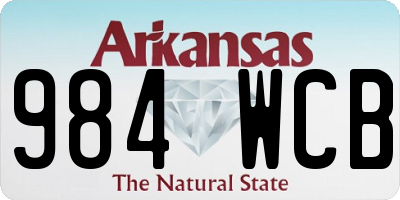 AR license plate 984WCB