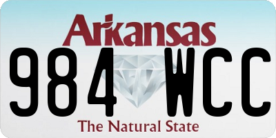 AR license plate 984WCC