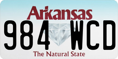 AR license plate 984WCD