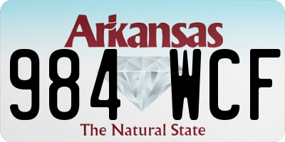 AR license plate 984WCF
