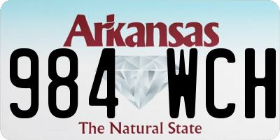 AR license plate 984WCH