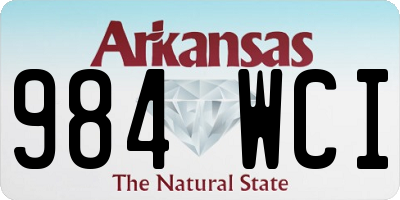 AR license plate 984WCI