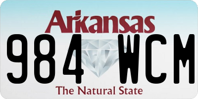 AR license plate 984WCM