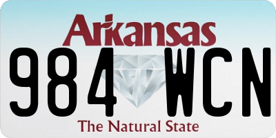 AR license plate 984WCN