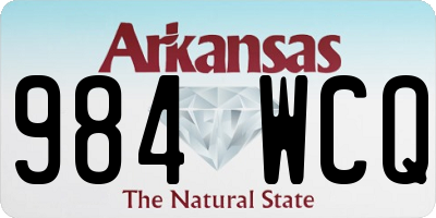 AR license plate 984WCQ