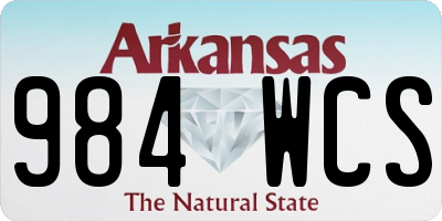 AR license plate 984WCS