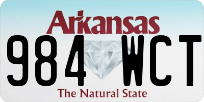 AR license plate 984WCT