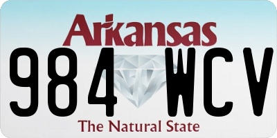 AR license plate 984WCV