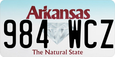 AR license plate 984WCZ