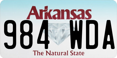 AR license plate 984WDA