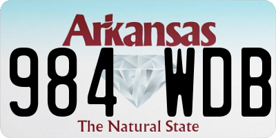 AR license plate 984WDB